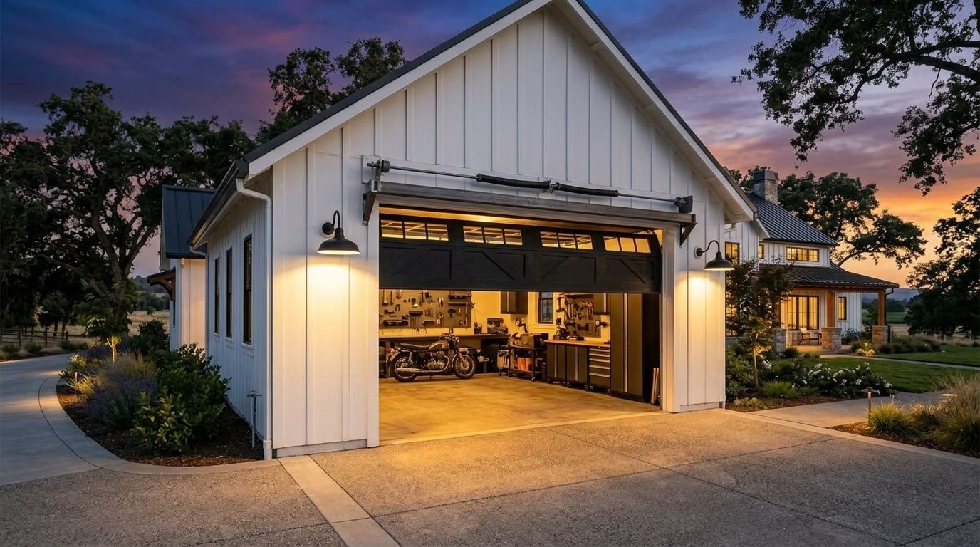 Penelope Garage Door Installation Garage Door Gliding Open Revealing Warm Illuminated Interior